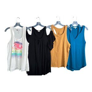 Womens Size M Tank Top Bundle: Hawaii Wahin, Express, Wild Pearl, Boutique